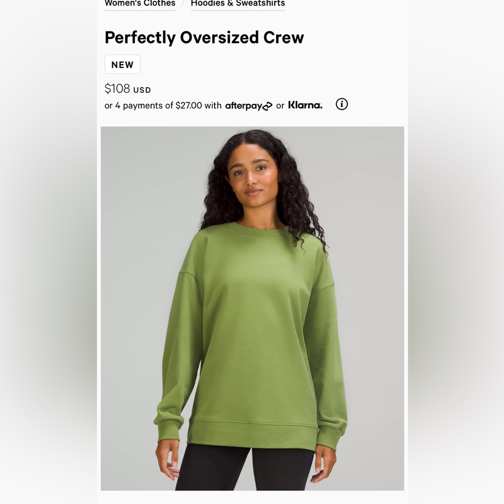 Lulu lemon perfectly oversized sweatshirt